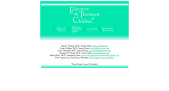 Desktop Screenshot of educationandtreatmentofchildren.net